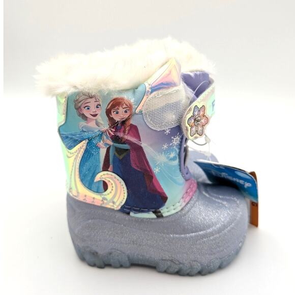 Disney's Frozen 2 Anna & Elsa Toddler Girls Faux Fur Winter Boots Size US5D EU20 - Picture 3 of 11